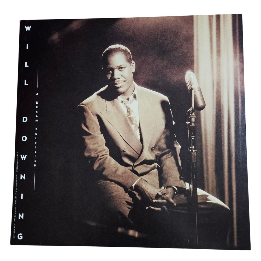 Will Downing A Dream Fulfilled 12x12‎ Double Sided Flat Promo Poster 1990 Soul
